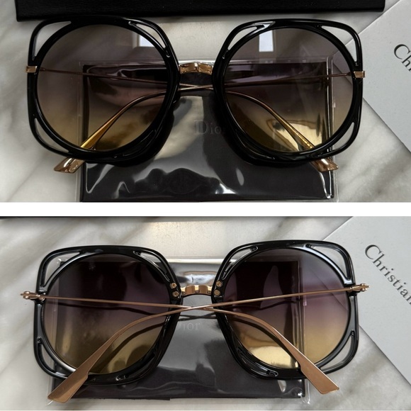 CHRISTIAN DIOR OVERSIZED UNIQUE BLACK FRAME FROM THE DIRECTIONS COLLECTION - Picture 8 of 16